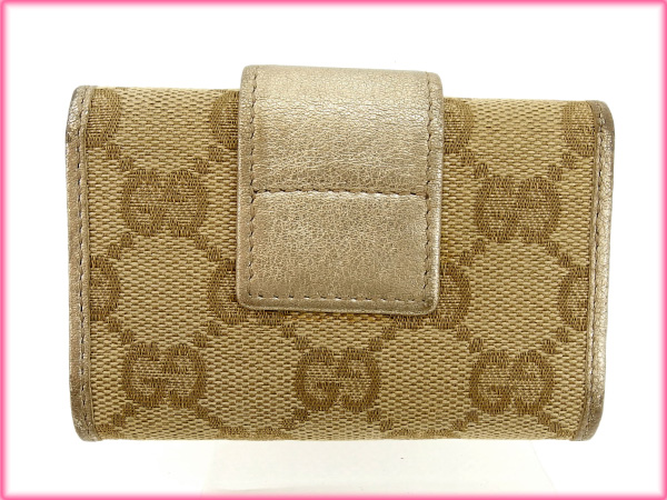 グッチ キーケース Gucci キーケース 6連キーケース ゴールド ベージュ 人気 激安 中古 X7246の通販はau Pay マーケット Brands