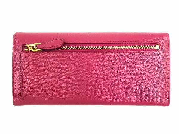 プラダ 財布 PRADA 長財布 サフィアーノ PEONIA 送料無料 即納 【中古】 X14972