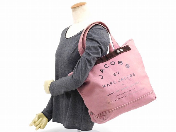 マークジェイコブス バッグ MARC JACOBS トートバッグ ピンク 即納 【中古】 X14865