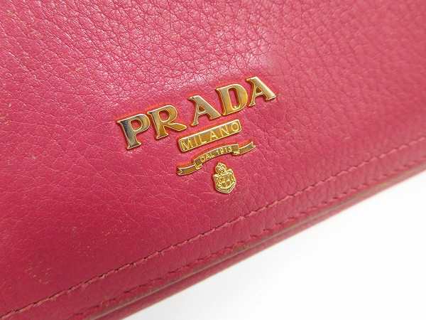 プラダ 財布 PRADA 長財布 ピンク 即納 【中古】 X15396の通販はau PAY