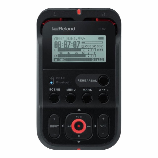 ローランド ROLAND R-07 BK High Resolution Audio Recorder オーディオレコーダー