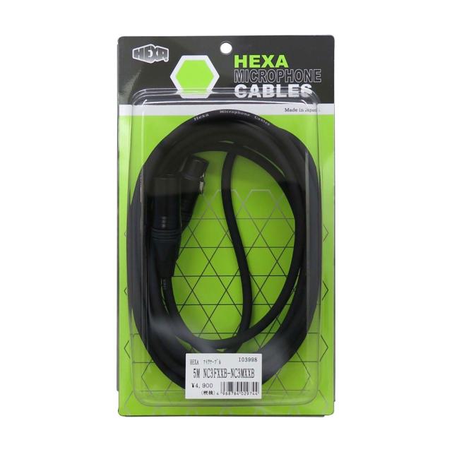 HEXA 5.0M NC3FXXB-NC3MXXB ヘクサマイクロフォンケーブル XLRメス-XLRオス BK マイクケーブル