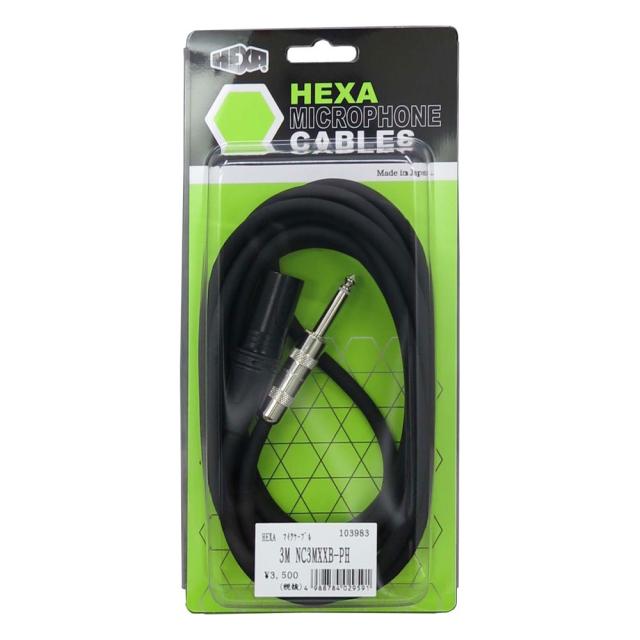 HEXA 3.0M NC3MXXB-PH ヘクサマイクロフォンケーブル XLRオス-フォン BK マイクケーブルの通販は 4,909円