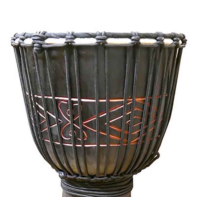 TOCA TSSDJ-SBO Street Series Carved Djembe-Black Onyx-Small