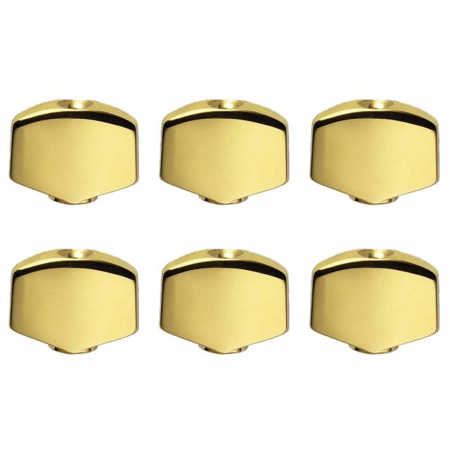 SCHALLER Small Metal Button M6 GO 1set ギター用ペグ ツマミ 6個セット