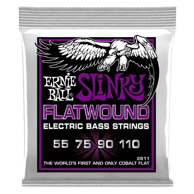 アーニーボール ERNIE BALL 2811 Power Slinky Flatwound 55-110 Gauge エレキベース弦の通販は