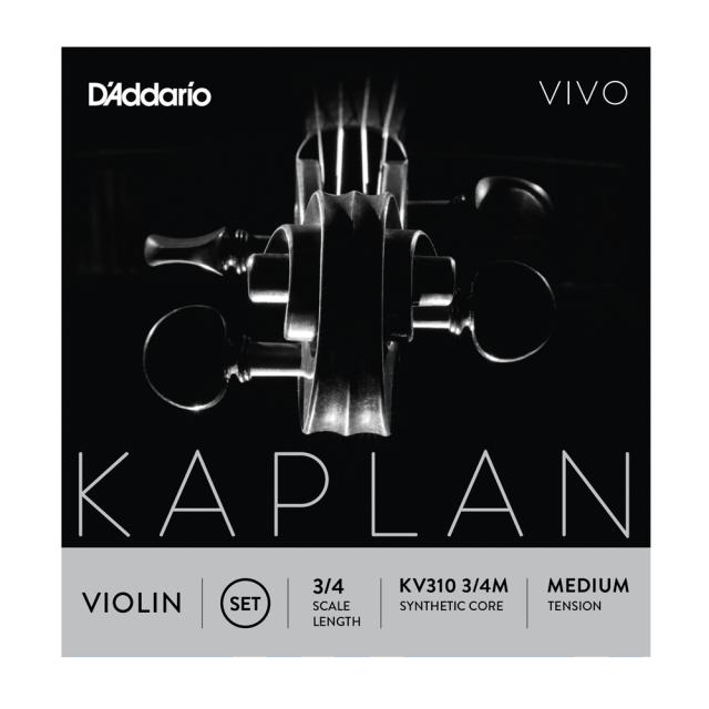 ダダリオ D’Addario KV310 1/4M Kaplan Vivo Violin String Set 1/4 Scale Medium Tension　バイオリン弦セット 1/4スケール