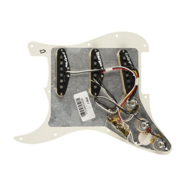 Fender Pre-Wired Strat Pickguard Tex-Mex SSS Parchment 配線済み ピックアップセット_1