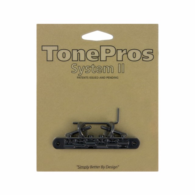 TonePros AVR2-B TonePros Replacement ABR-1 Tuneomatic ブラック ギター用ブリッジ