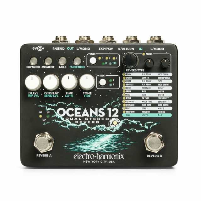 ELECTRO-HARMONIX OCEANS 12 Reverb ギターエフェクターの通販は 41,470円