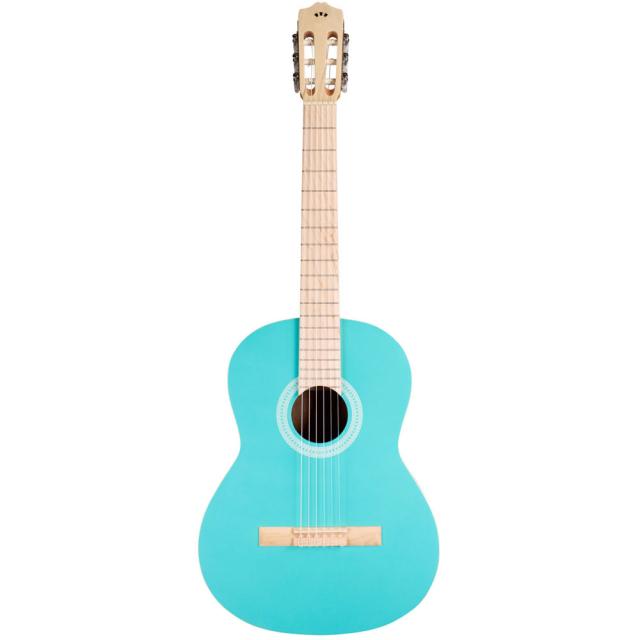 ギター aqua Kz Guitar Works ST Trad 22 SSH7 Quilted Maple Trans Aqua Blue