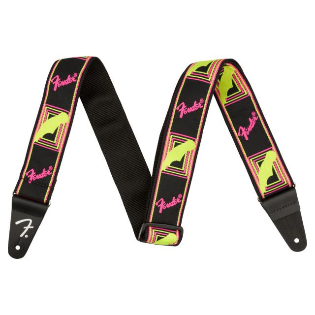 Fender Neon Monogrammed Strap Yellow Pink ギターストラップの通販はau Pay マーケット Chuya Online