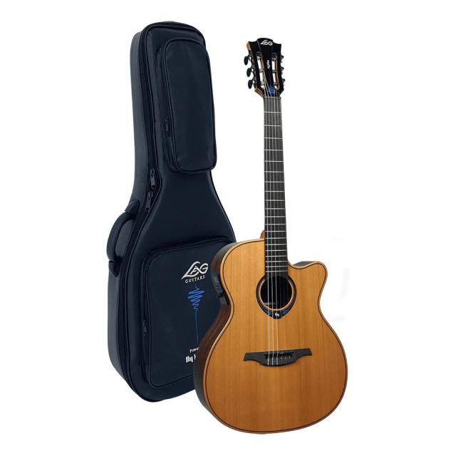 【訳あり】 LAG GUITARS TNHV15ACE 開封痕あり箱ボロアウトレット HyVibeシリーズ エレクトリッククラシックギター エレガット