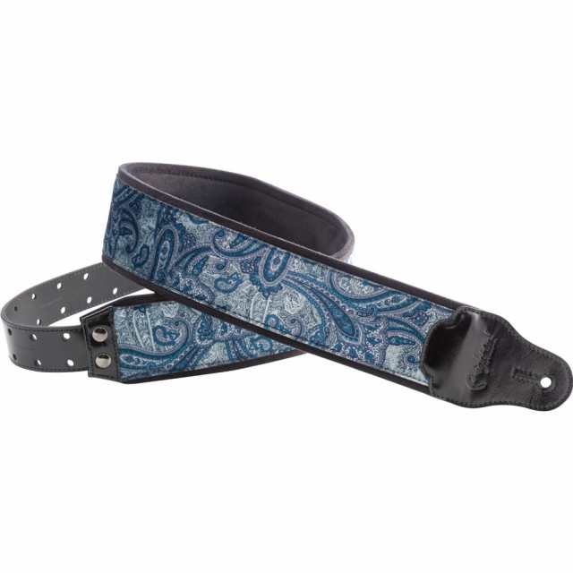 Righton! STRAPS J-PAISLEY VELVET Blue ギター ベース用ストラップ