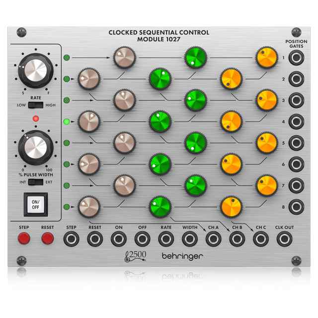 ベリンガー BEHRINGER CLOCKED SEQUENTIAL CONTROL 1027 2500シリーズ 8ポジションステップ シーケンサーモジュール