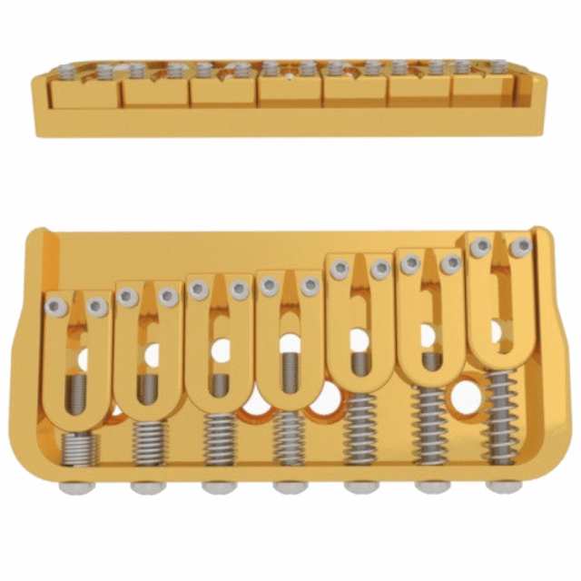 HIPSHOT 7 String Fixed Guitar Bridge Gold 0.175 7弦ギター用ブリッジ