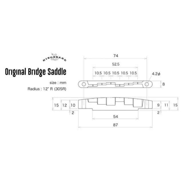 KING SNAKE Curtis /Brass Bridge Saddle付 KING SNAKE Curtis /Brass Bridge Saddle付