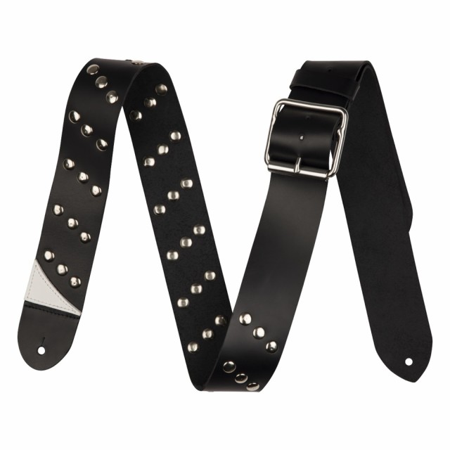 Jackson Diagonal Stud Leather Strap Black 2.5” ギターストラップ