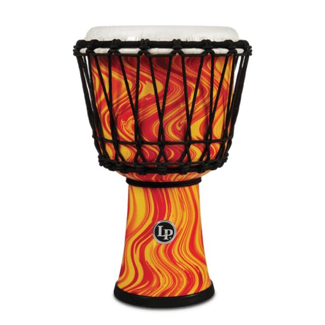 LP LP1607OM 7-INCH ROPE TUNED CIRCLE DJEMBE WITH PERFECT-PITCH HEAD Orange Marble ジャンベ