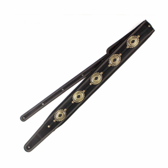 Richter Straps リヒターストラップ #1545 Springbreak I Concho Black / Old Brass ギターストラップ