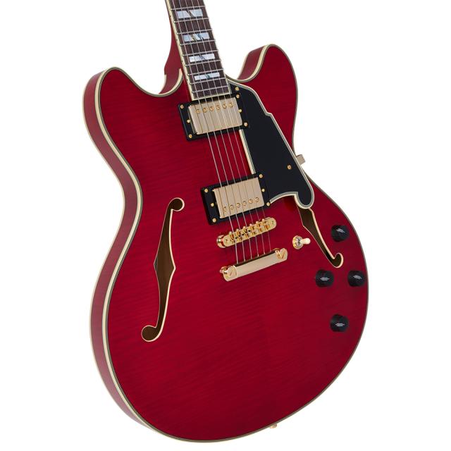 D’Angelico ディアンジェリコ Excel DC Trans Cherry エレキギター_3