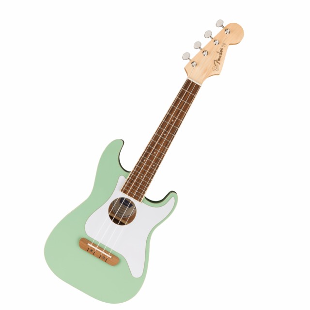 Fender フェンダー Fullerton Strat Uke Walnut Fingerboard White Pickguard Surf Green コンサート エレウクレレ