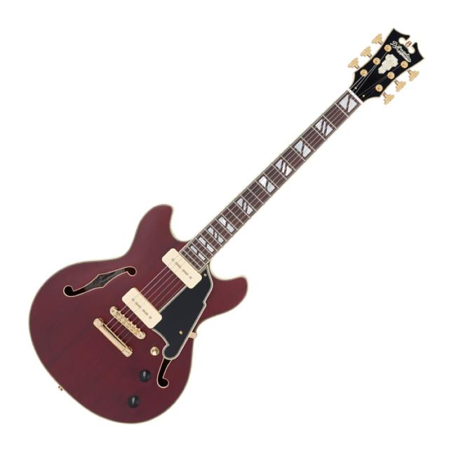 D’Angelico ディアンジェリコ Deluxe Mini DC P-90 Satin Trans Wine エレキギター セミアコ