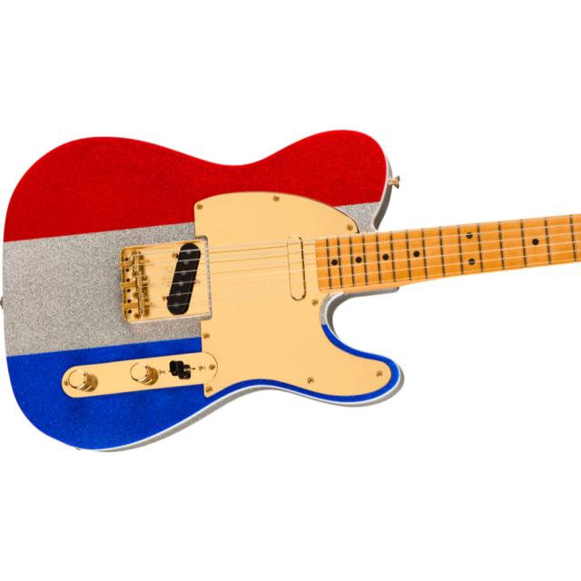 Fender フェンダー Limited Edition Buck Owens Telecaster MN Red Silver and Blue Sparkle エレキギター テレキャスター_2