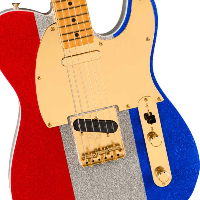Fender フェンダー Limited Edition Buck Owens Telecaster MN Red Silver and Blue Sparkle エレキギター テレキャスター_3