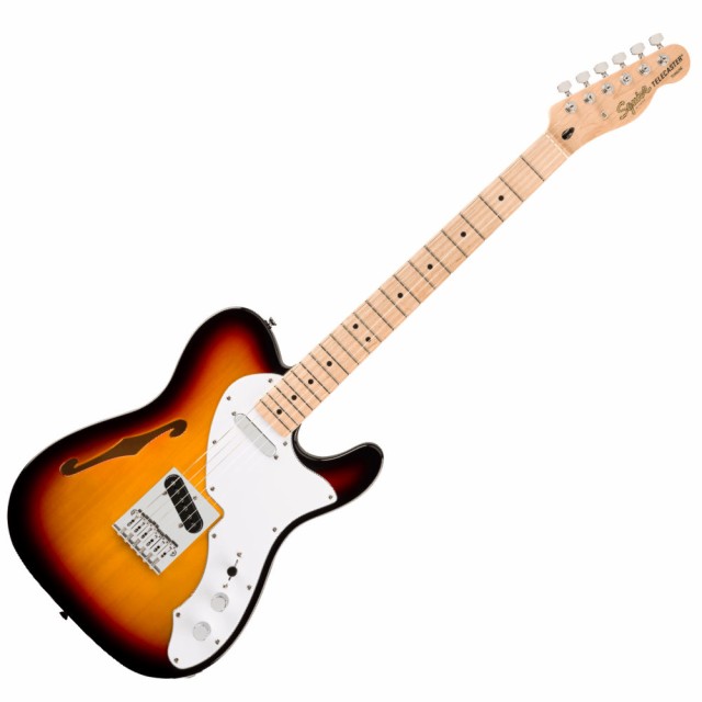 Squier スクワイヤー スクワイア Affinity Series Telecaster Thinline Maple Fingerboard White Pickguard 3-Color Sunburstの通販は