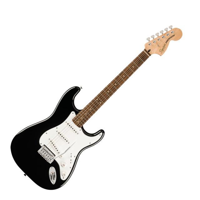 Squier Affinity Series Stratocaster Mustang Micro Pack Black エレキギター ヘッドホンアンプ付きセット_1