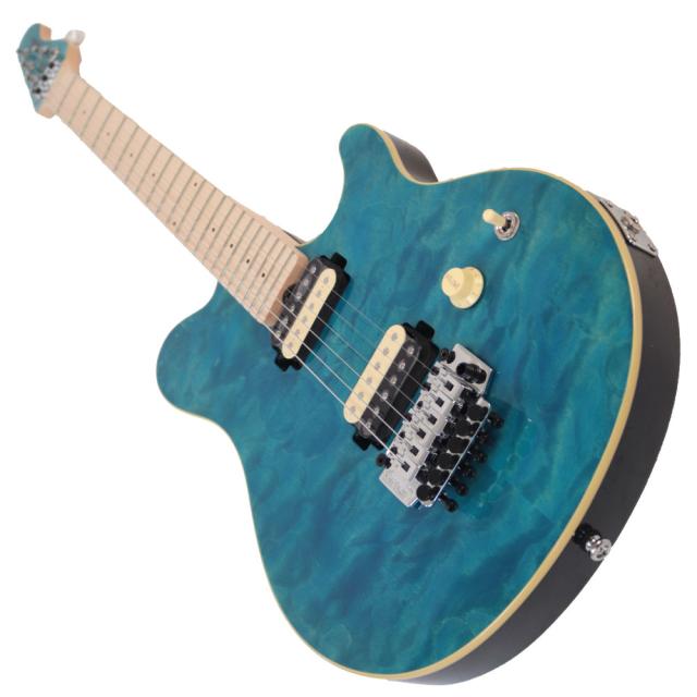 Sterling by MUSICMAN AX40-TBL-M AXIS Trans Blue JAPAN LIMITED ロック式トレモロ搭載 キルトメイプルトップ ブルー_3