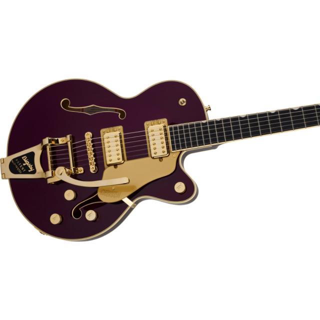 GRETSCH Broadkaster Jr. LX Center Block with String-Thru Bigsby and Gold Hardware Ebony Fingerboard Blackberry_1