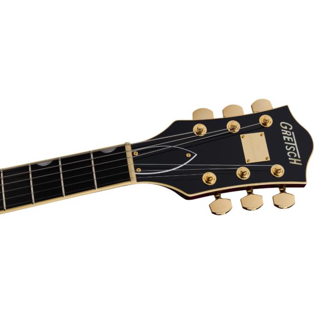 GRETSCH Broadkaster Jr. LX Center Block with String-Thru Bigsby and Gold Hardware Ebony Fingerboard Blackberry_5