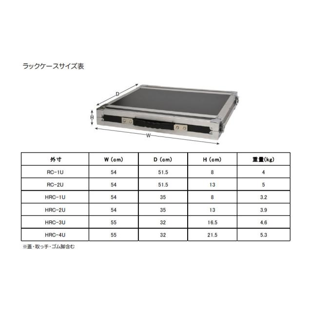 ラックケース 1U ハーフラック KC HRC-1U キョーリツ Kyoritsu 奥行内寸20cm_5