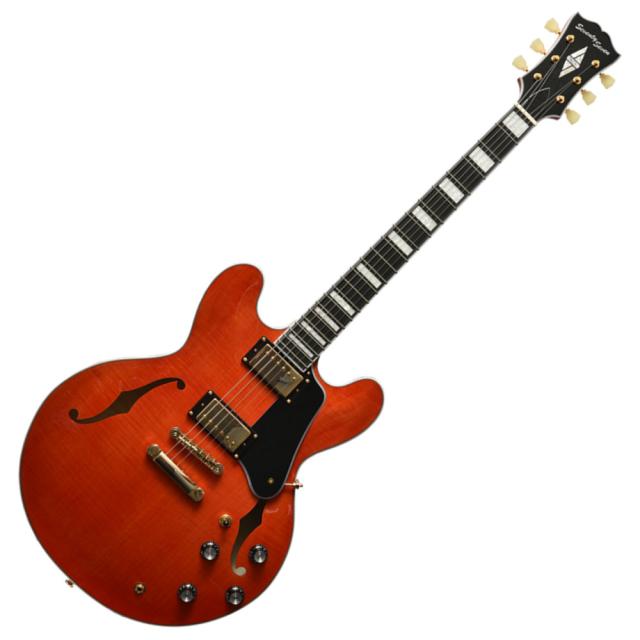 SeventySeven Guitars セブンティセブンギターズ EXRUBATO-CTM-JT T-RED セミアコースティックギター エレキギター セミアコ 77