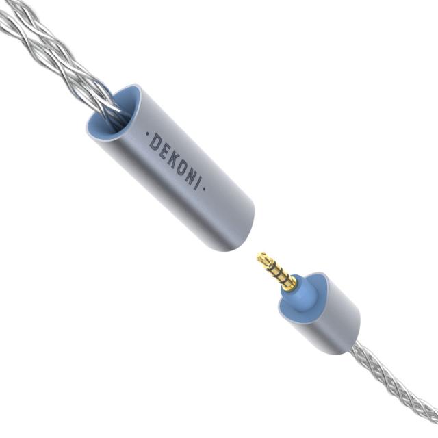 DEKONI AUDIO Ensemble Cables HP-Split 6.35mm-64” シルバー CBZ-HP-64-TW-3.5 モジュラーヘッドフォンケーブル_3