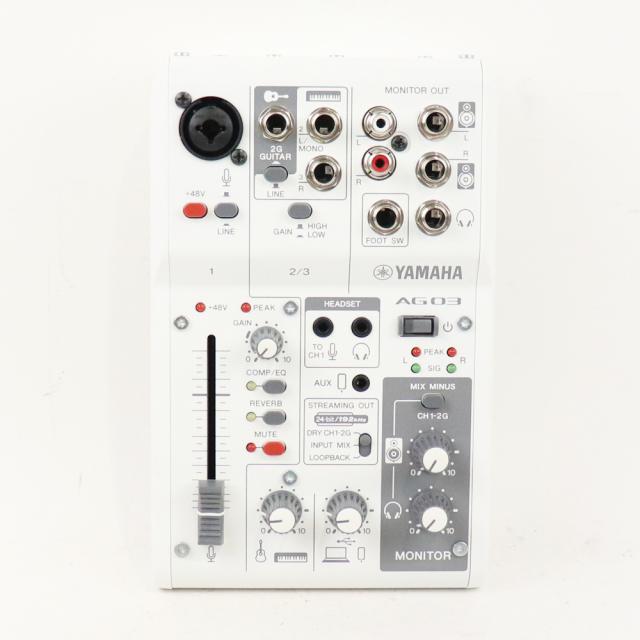 【中古】 ミキサー ヤマハ YAMAHA AG03 mk2 W ライブストリーミングミキサー ホワイトの通販は