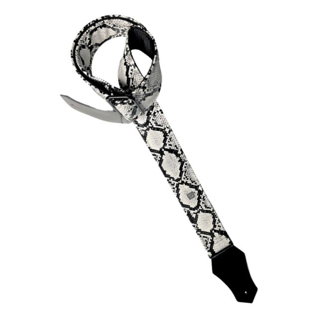 Get'm Get'm ゲットムゲットム Electric Snake Guitar Strap White
