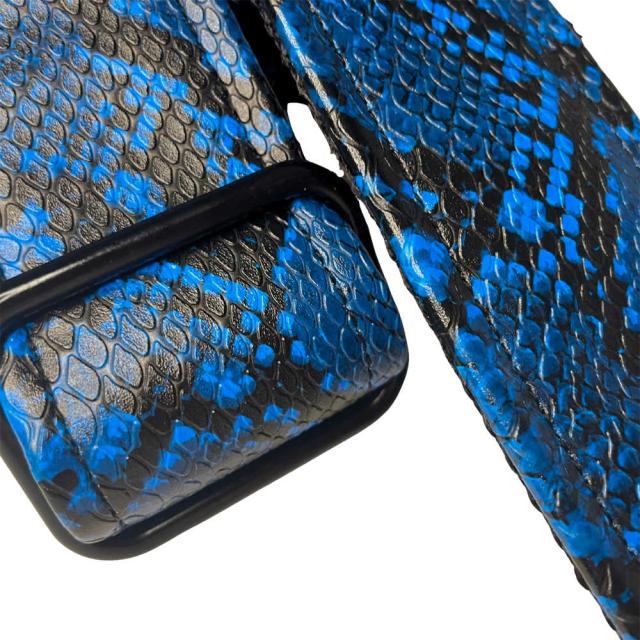 Get’m Get’m ゲットムゲットム Electric Snake Guitar Strap Blue Snake ギターストラップ