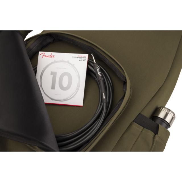 Fender フェンダー Troubadour Electric Guitar Gig Bag Olive エレキギター用ギグバッグ オリーブ_6