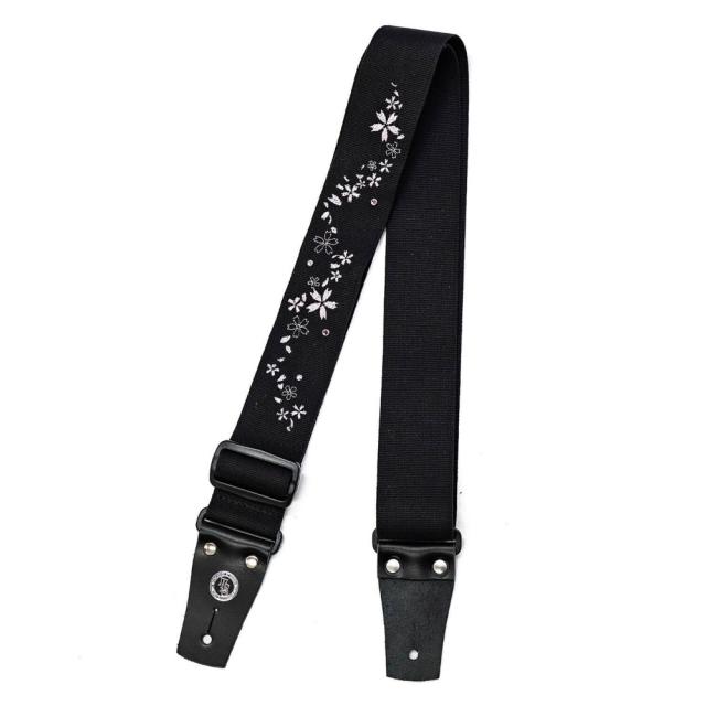 Grande uomo グランデウオモ TENDER STRAP TS-2 AC 桜スペシャル Black ギターストラップ