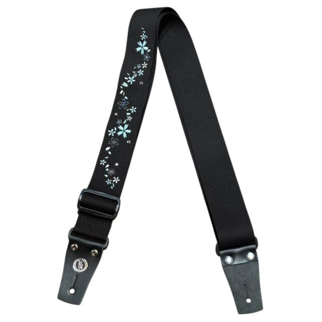 Grande uomo グランデウオモ TENDER STRAP TS-2 AC 雪桜スペシャル Black ギターストラップ
