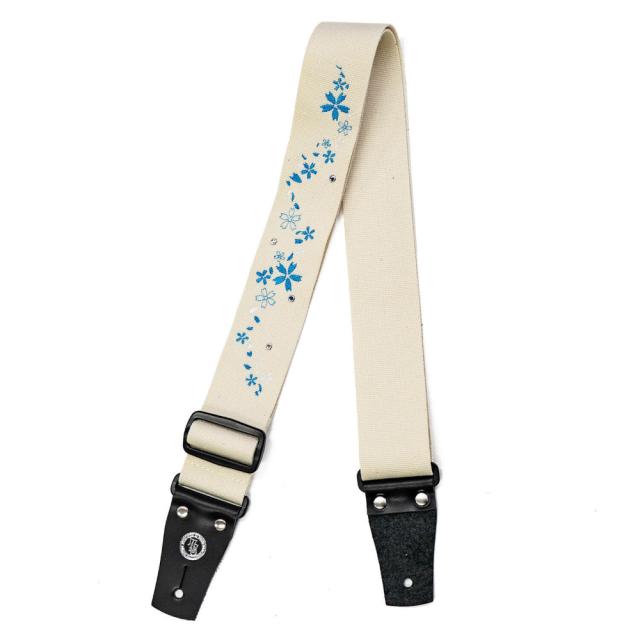 Grande uomo グランデウオモ TENDER STRAP TS-2 AC 雪桜スペシャル White ギターストラップ