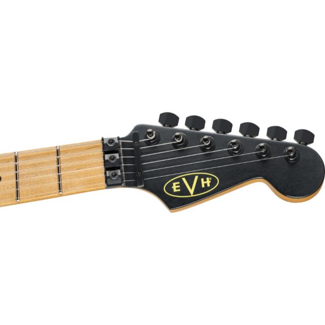 EVH イーブイエイチ Limited Edition Striped Series Frankenstein Frankie Black with Yellow Stripes Aged エレキギター_4