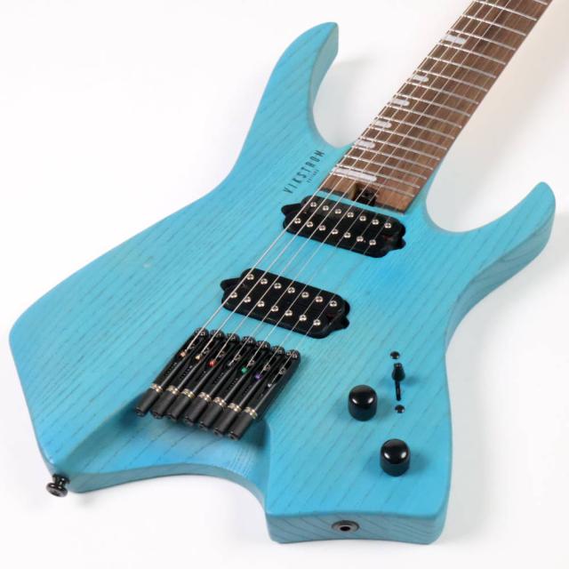 【訳あり】 VIKSTROM GUITARS VSMH-270 SBL アウトレット ヘッドレス ファンフレット 7弦ギター_2