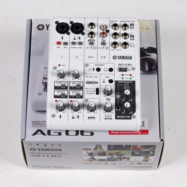 中古】 ミキサー ヤマハ YAMAHA AG06 W ライブストリーミングミキサー