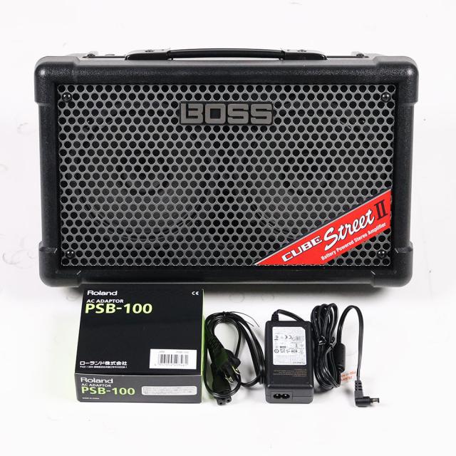 【中古】 ギターアンプ BOSS CUBE STREET II Black 乾電池駆動パフォーマンス用ステレオアンプ
