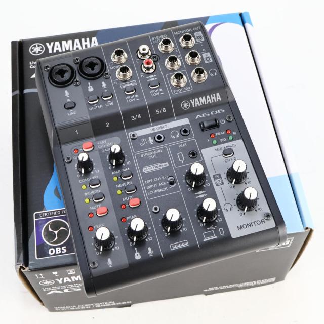 美品YAMAHA AG06 MK2 ライブストリーミングミキサー 美品】YAMAHA AG06MK2 ライブストリーミングミキサー ブラック ヤマハ