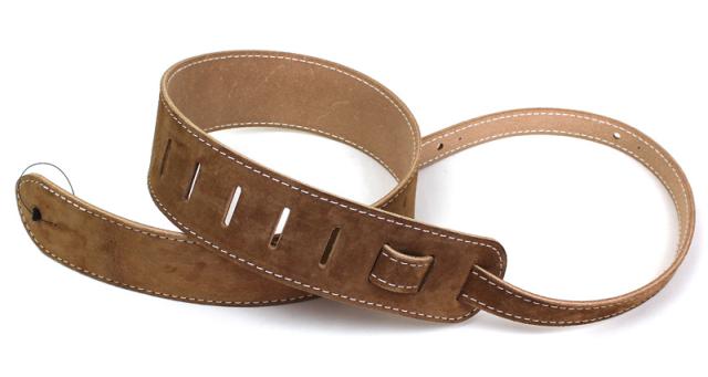 ライブライン ギターストラップ 革 YMS38LBR スエード レザー ライトブラウン LIVE LINE